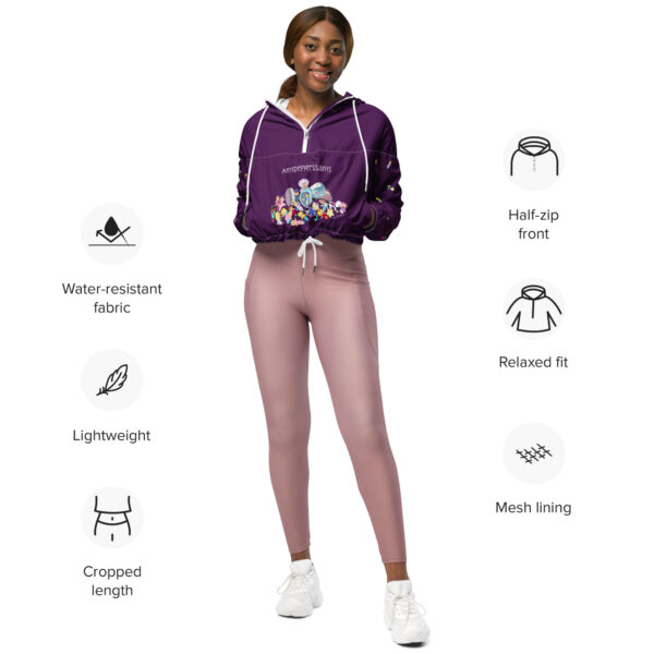 Women’s cropped windbreaker Antidepressants by Olga Schembri - Image 6