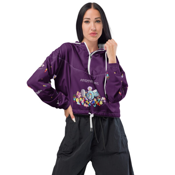 Women’s cropped windbreaker Antidepressants by Olga Schembri - Image 11