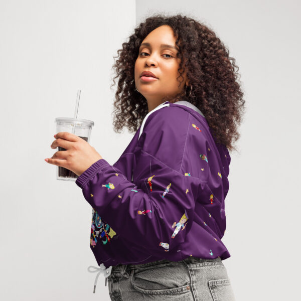 Women’s cropped windbreaker Antidepressants by Olga Schembri - Image 3