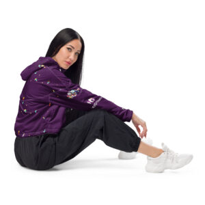 Women’s cropped windbreaker Antidepressants by Olga Schembri