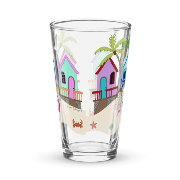 Polly & Friends Beach Vibes – Shaker Pint Glass (Sip like it’s summer in the ‘90s.) - Image 3